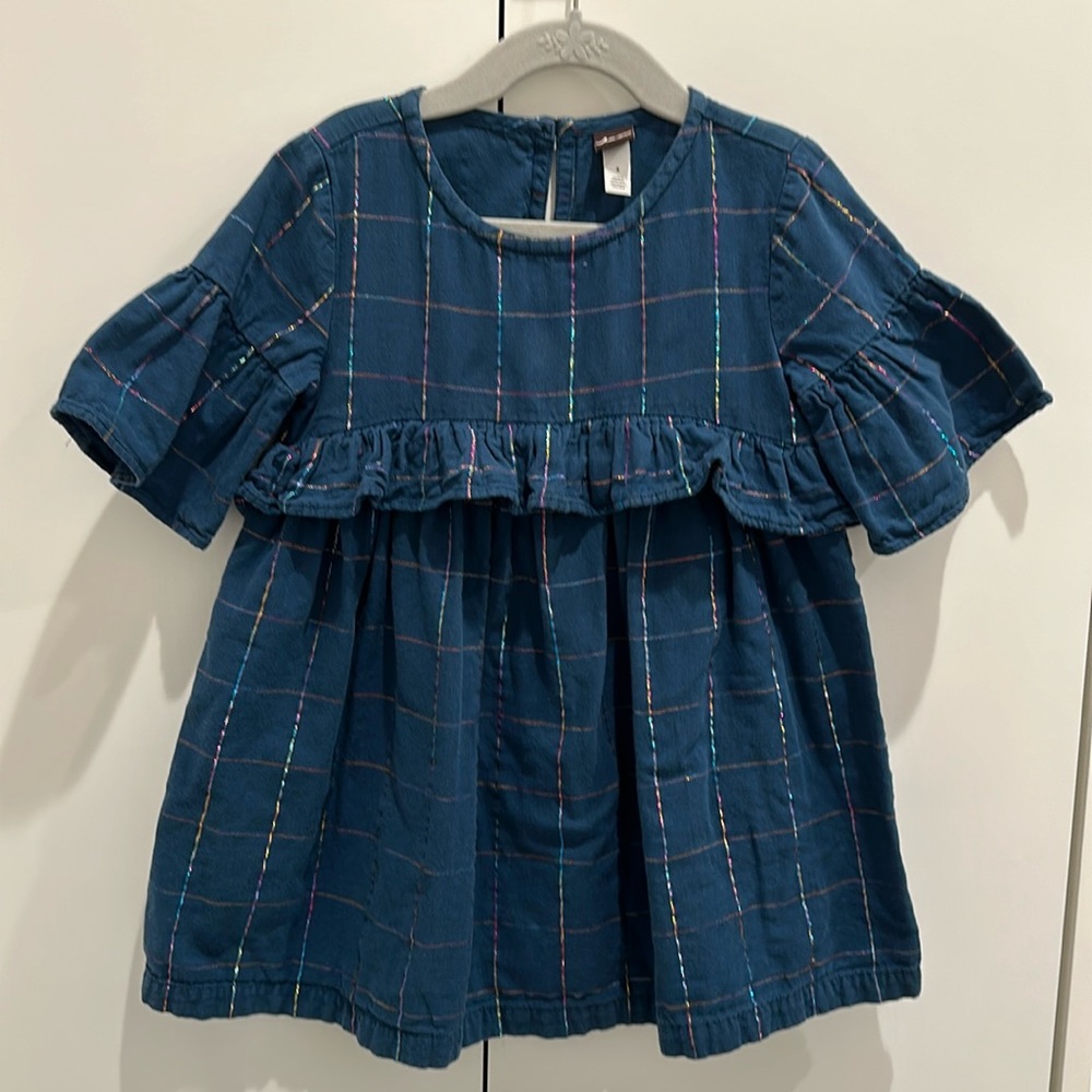 Tea collection teal cotton dress